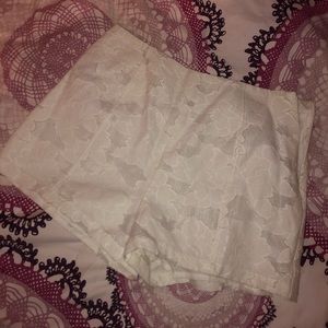 Forever 21 white lace shorts